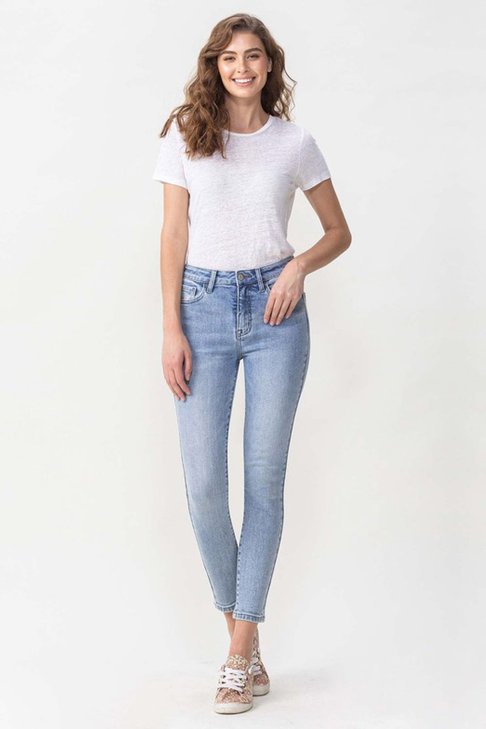 Women’s Lovervet Full Size Talia High Rise Crop Skinny Jeans