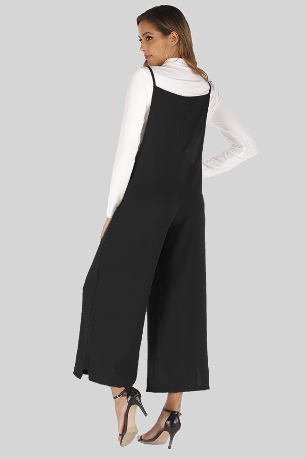 Women’s Full Size Cropped Wide Leg Overalls with Pockets