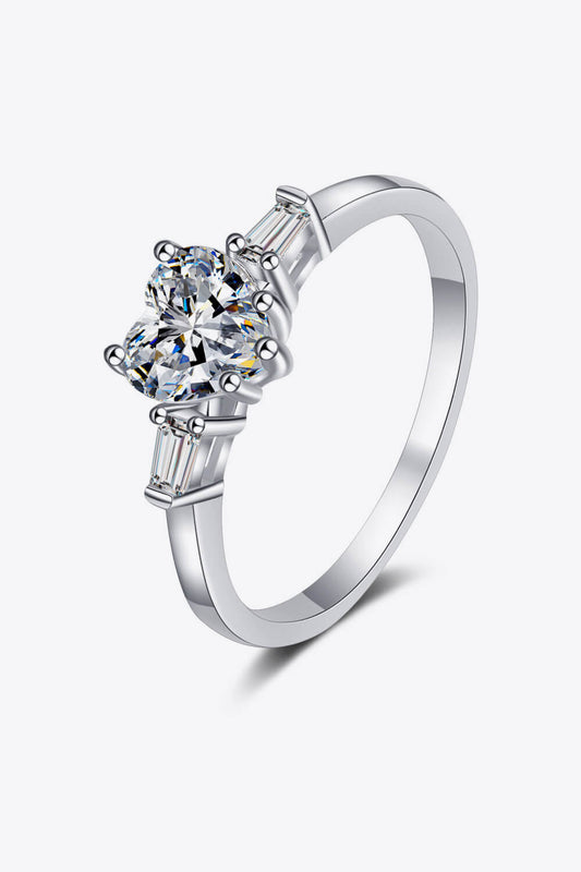 Women’s 1.2 Carat Moissanite Heart Ring