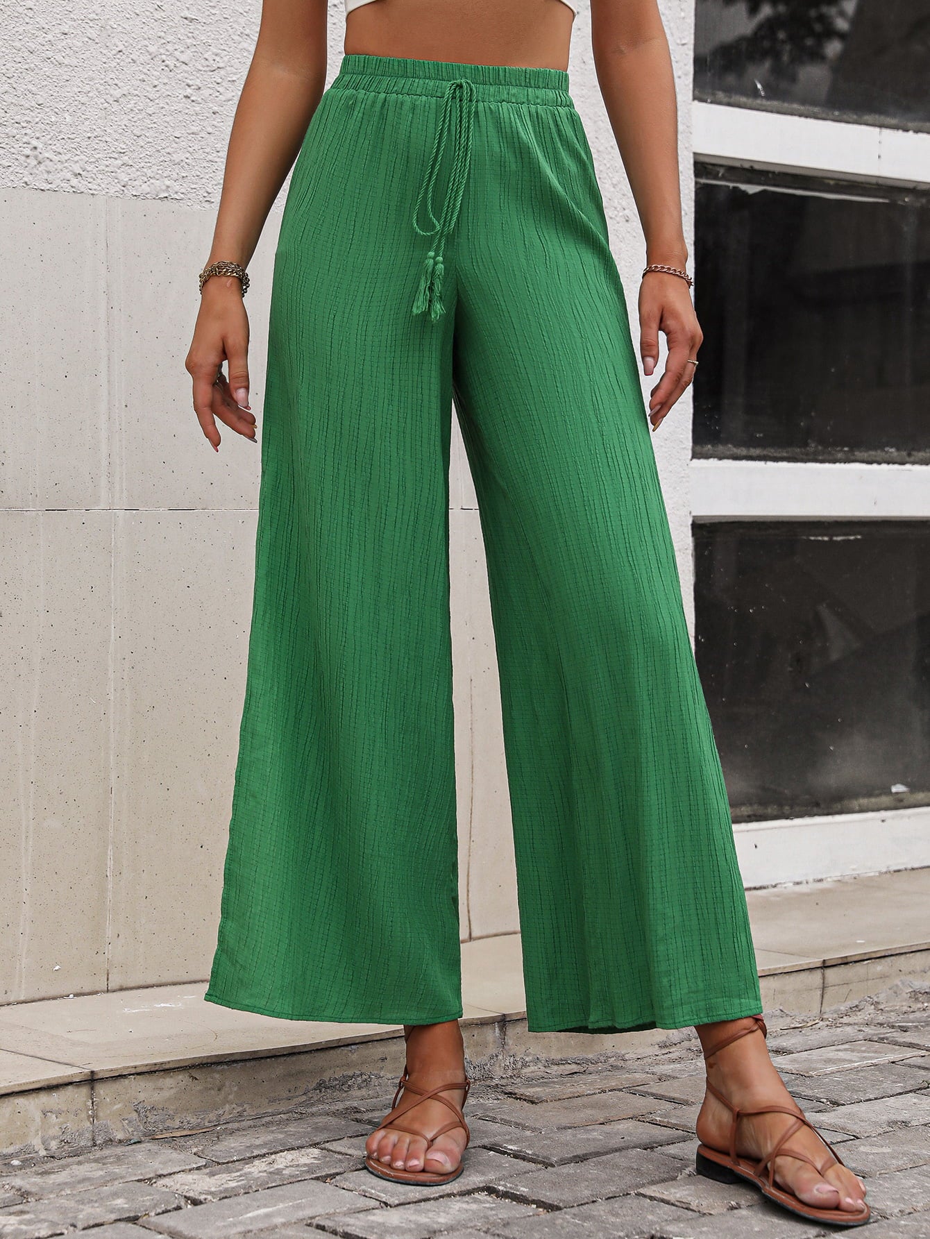 Women’s High Waist Slit Wide Leg Pants