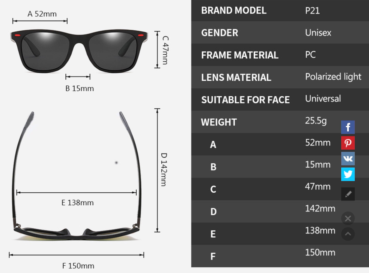 Men’s Classic Retro  Polarized Sunglasses UV400