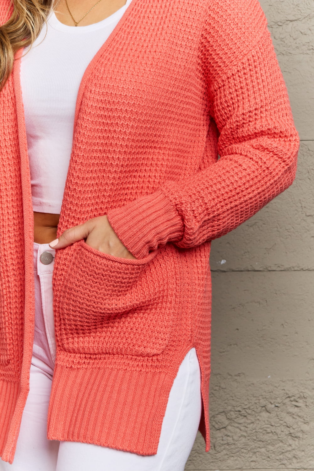 Women’s Zenana Bright & Cozy Full Size Waffle Knit Cardigan