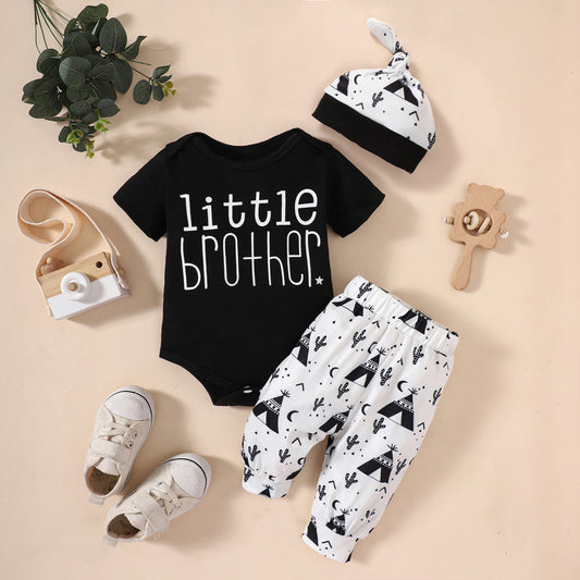 Children’s Boys  LITTLE BROTHER Graphic Bodysuit and Printed Joggers Set
