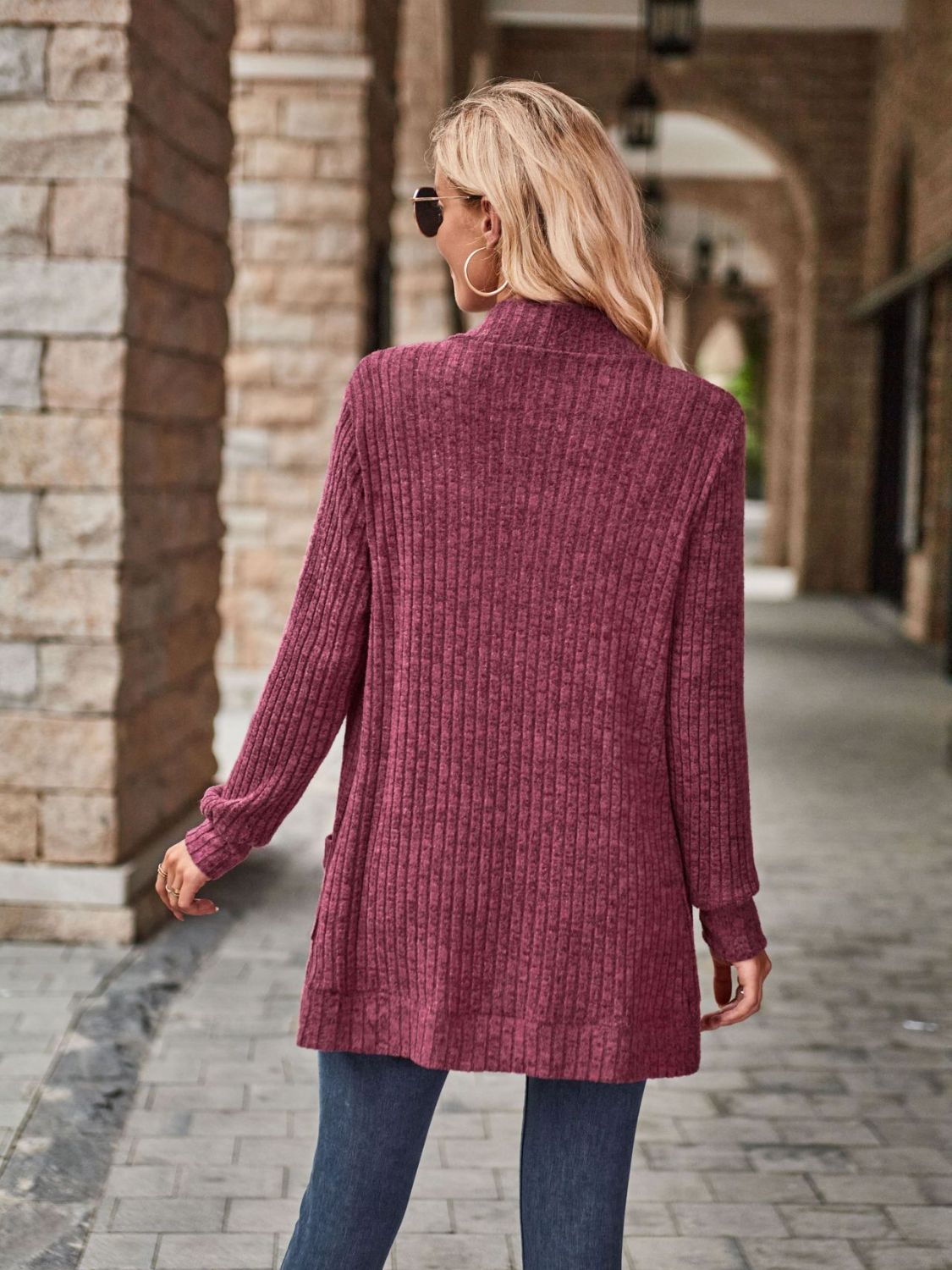 Women’s Open Front Cardigan with Pockets