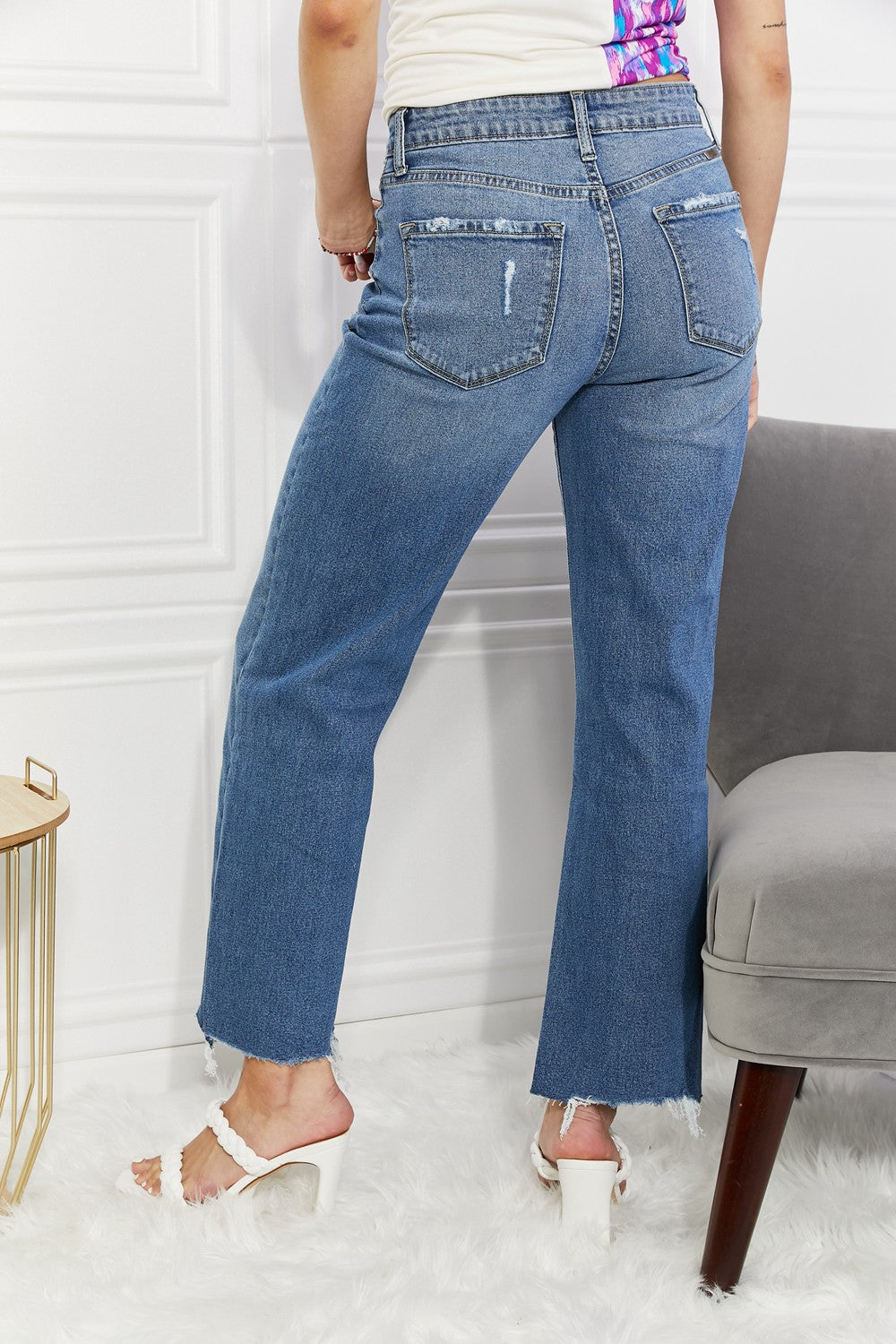 Women’s Kancan Full Size Melanie Crop Wide Leg Jeans