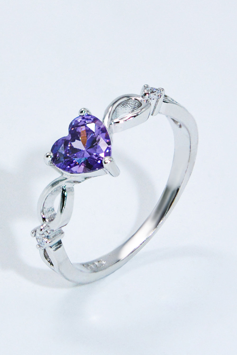 Women’s Crystal Heart 925 Sterling Silver Ring