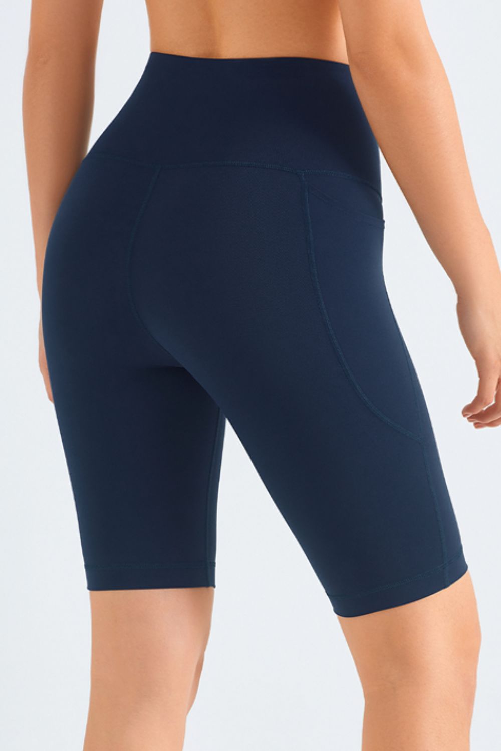 Women’s Feel Like Skin Elastic Waistband Pocket Biker Shorts