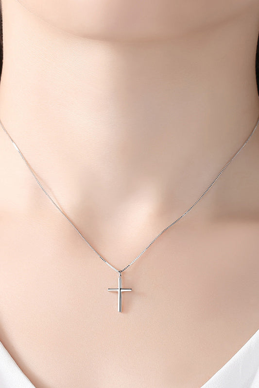 Women’s Cross Pendant 925 Sterling Silver Necklace