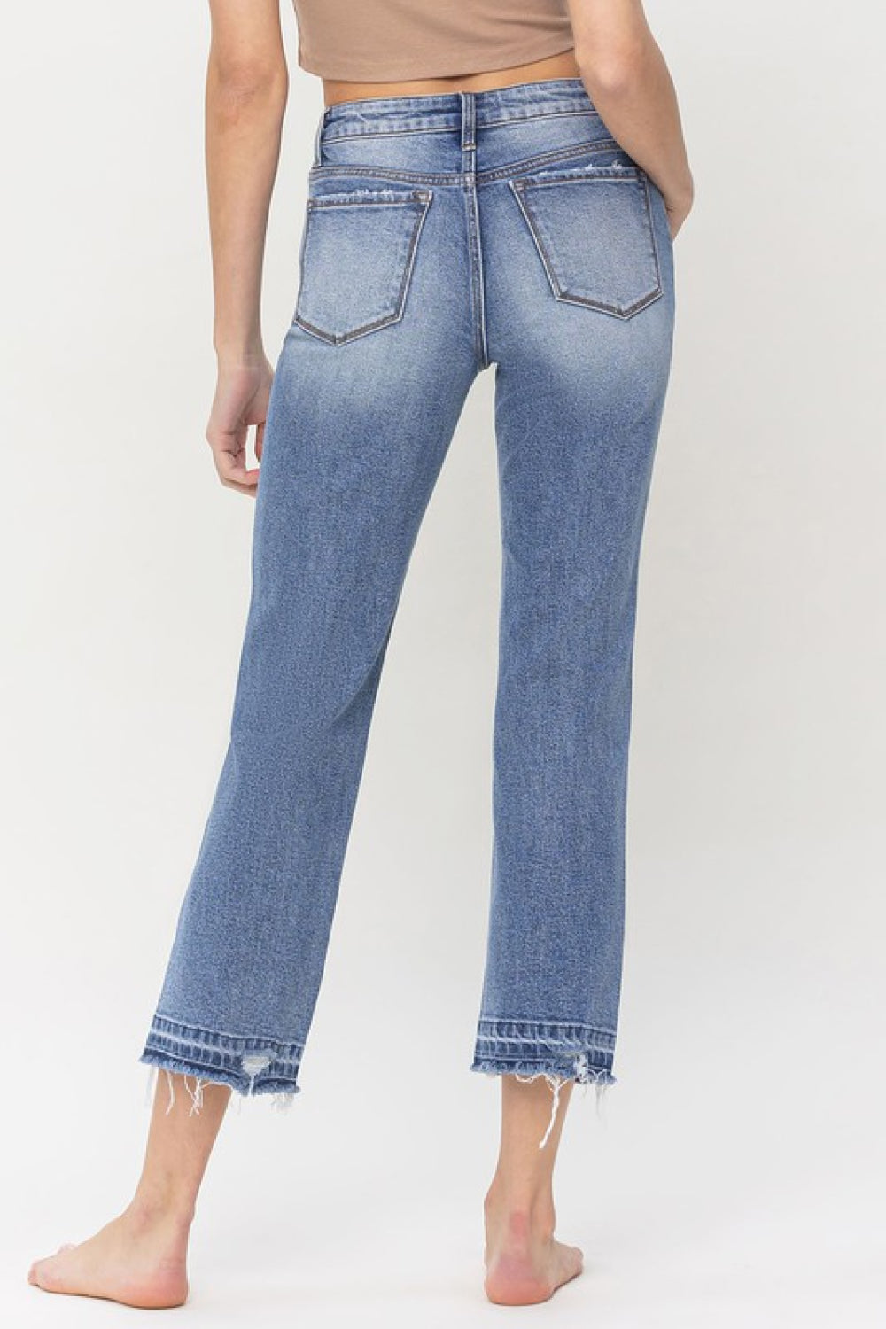Women’s Lovervet Full Size Lena High Rise Crop Straight Jeans