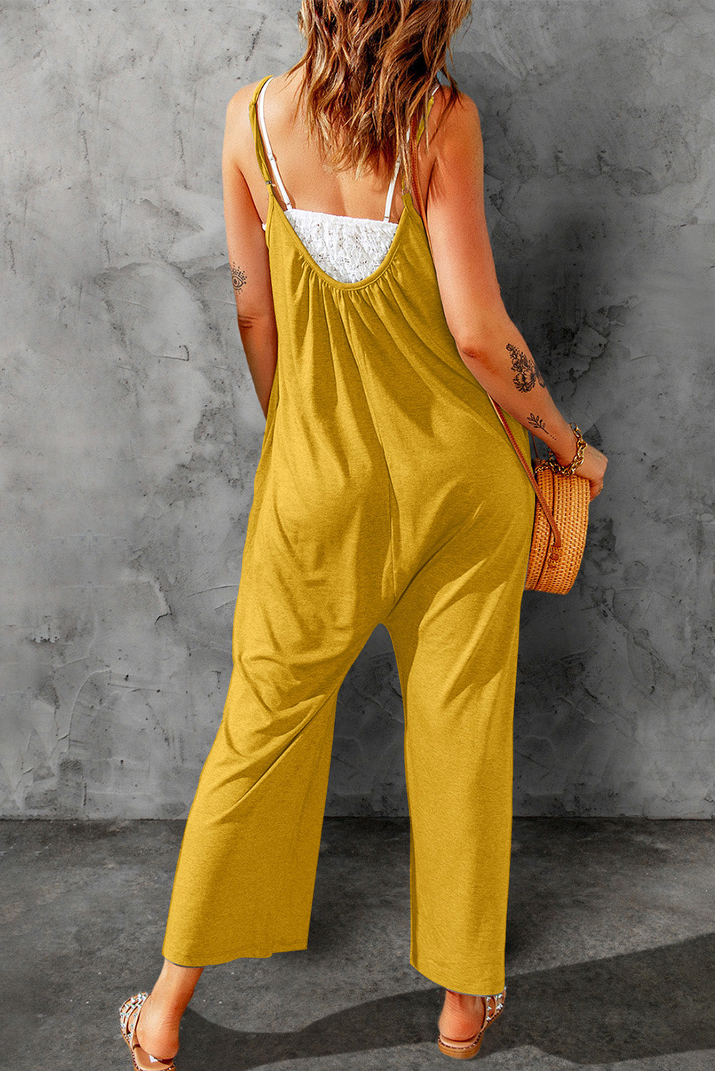 Women’s Spaghetti Strap Wide Leg Jumpsuit