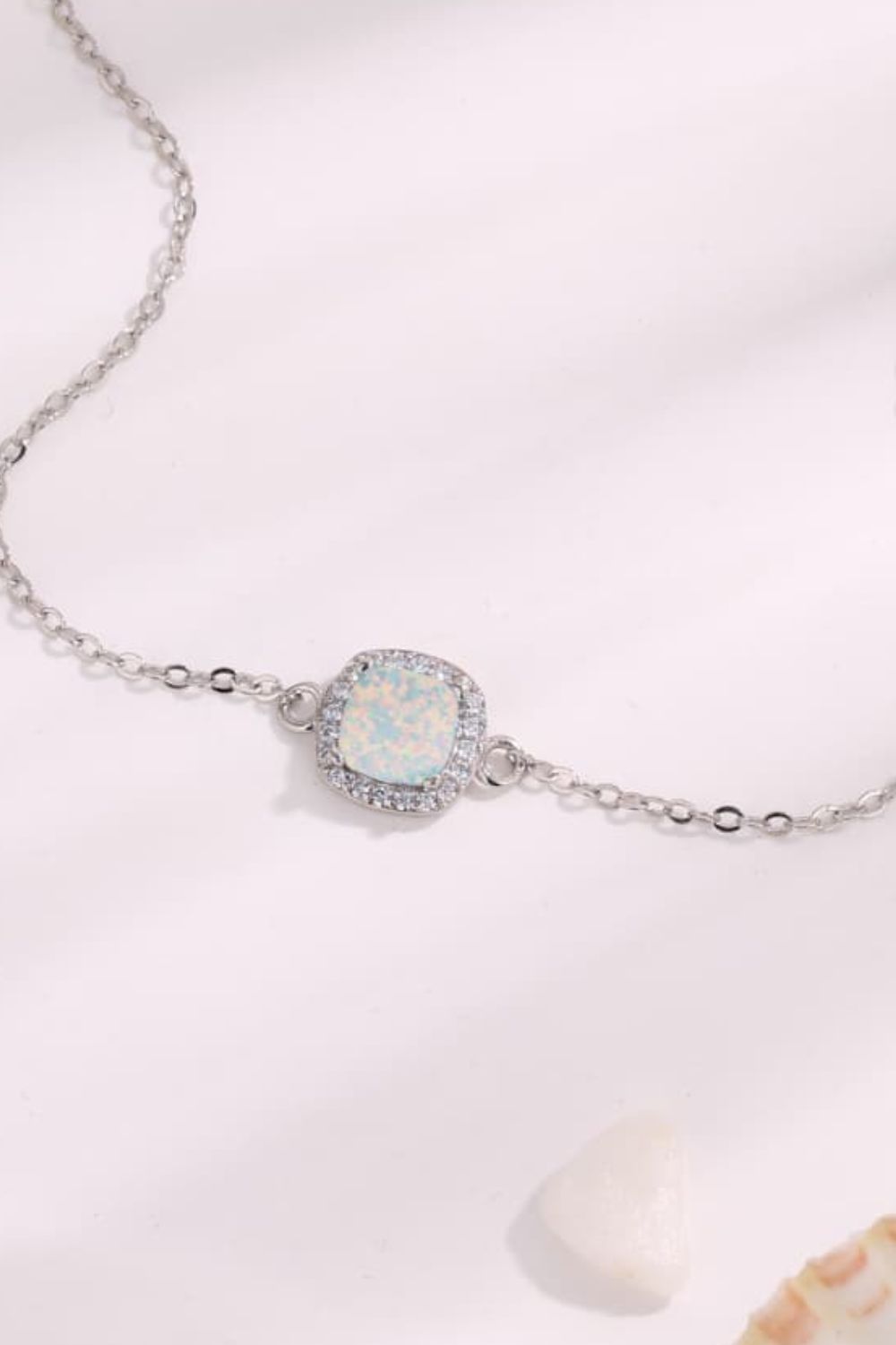 Women’s Opal Platinum-Plated Bracelet
