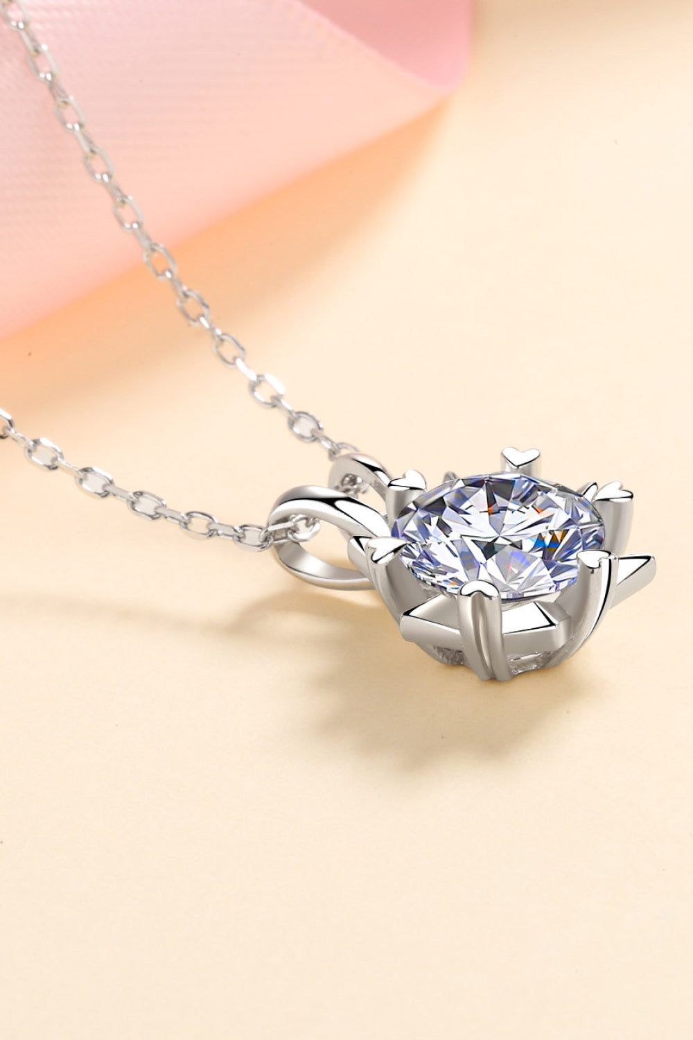 Women’s Learning To Love 925 Sterling Silver Moissanite Pendant Necklace