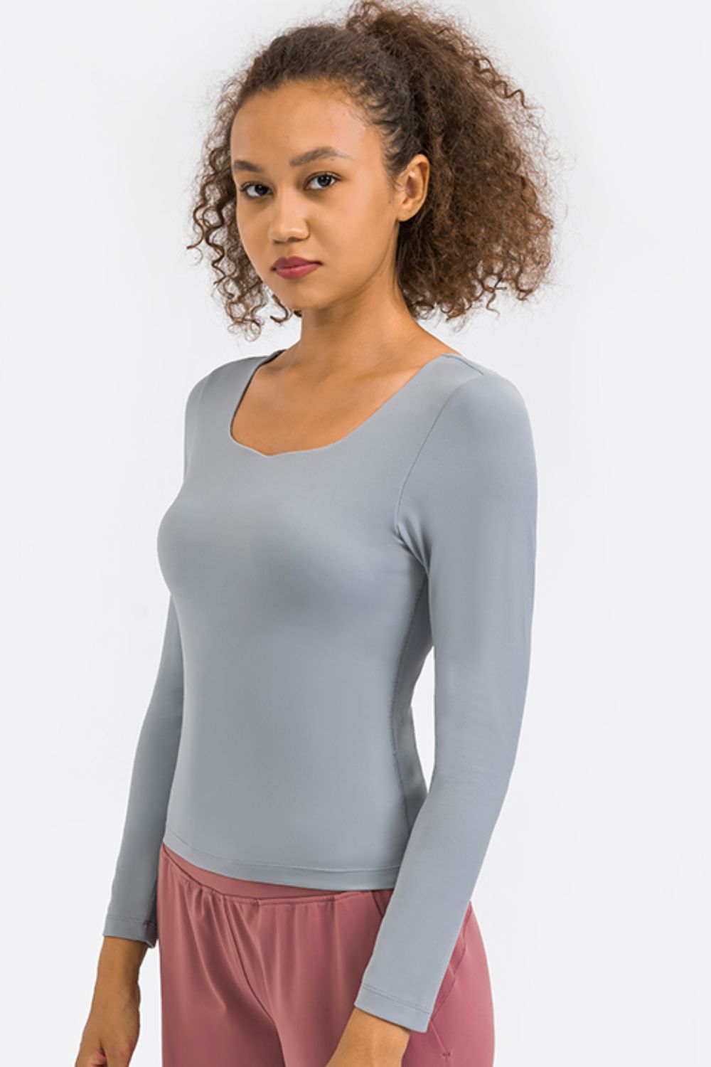 Women’s Feel Like Skin Highly Stretchy Long Sleeve Sports Top