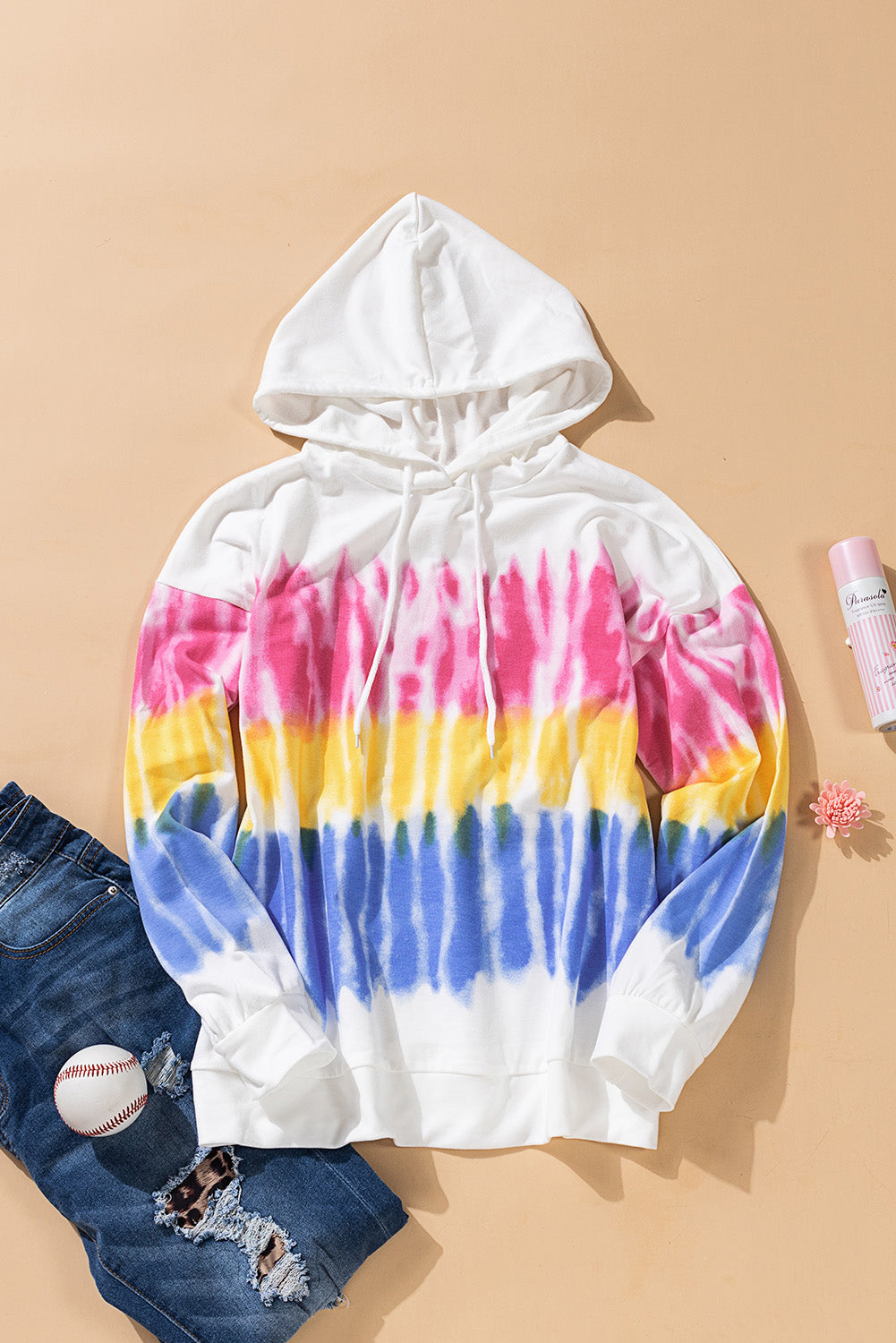 Women’s Tie-Dye Drawstring Pullover Hoodie