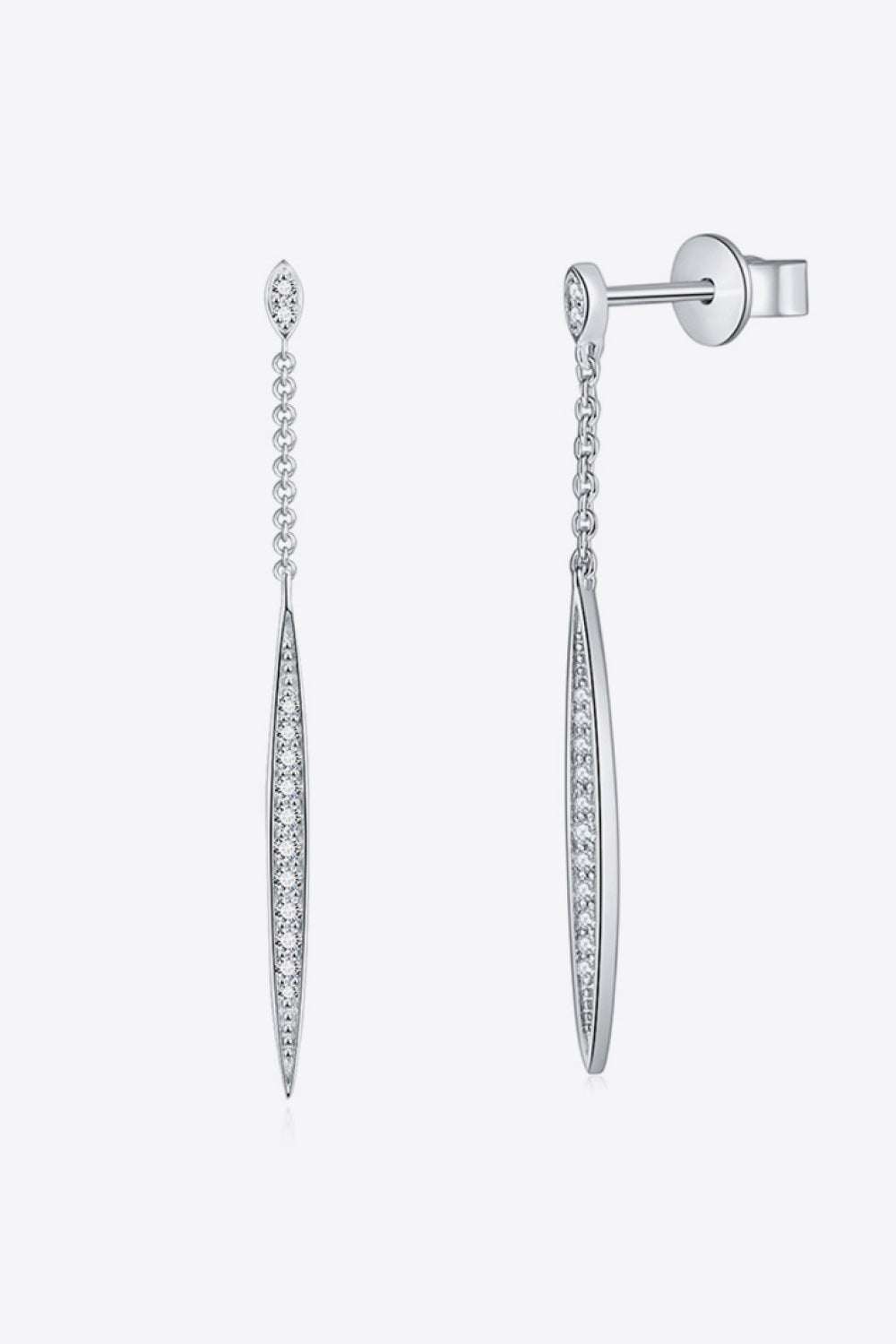Women’s Elegant Moissanite 925 Sterling Silver Drop Earrings