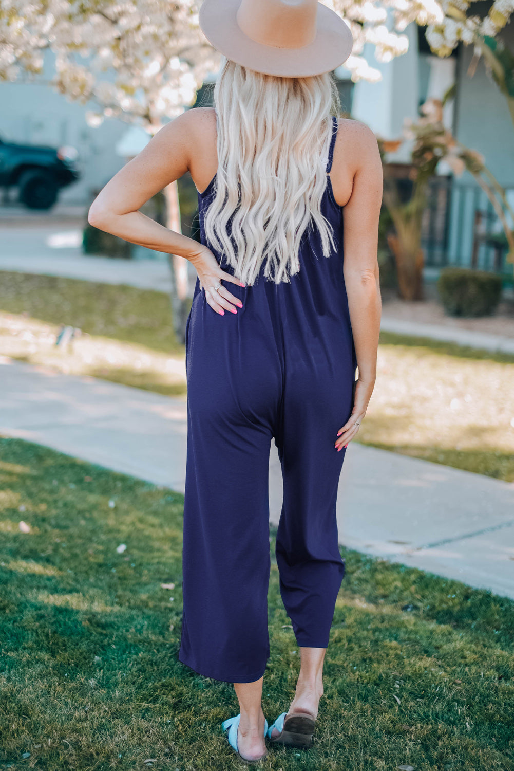 Women’s Spaghetti Strap Wide Leg Jumpsuit