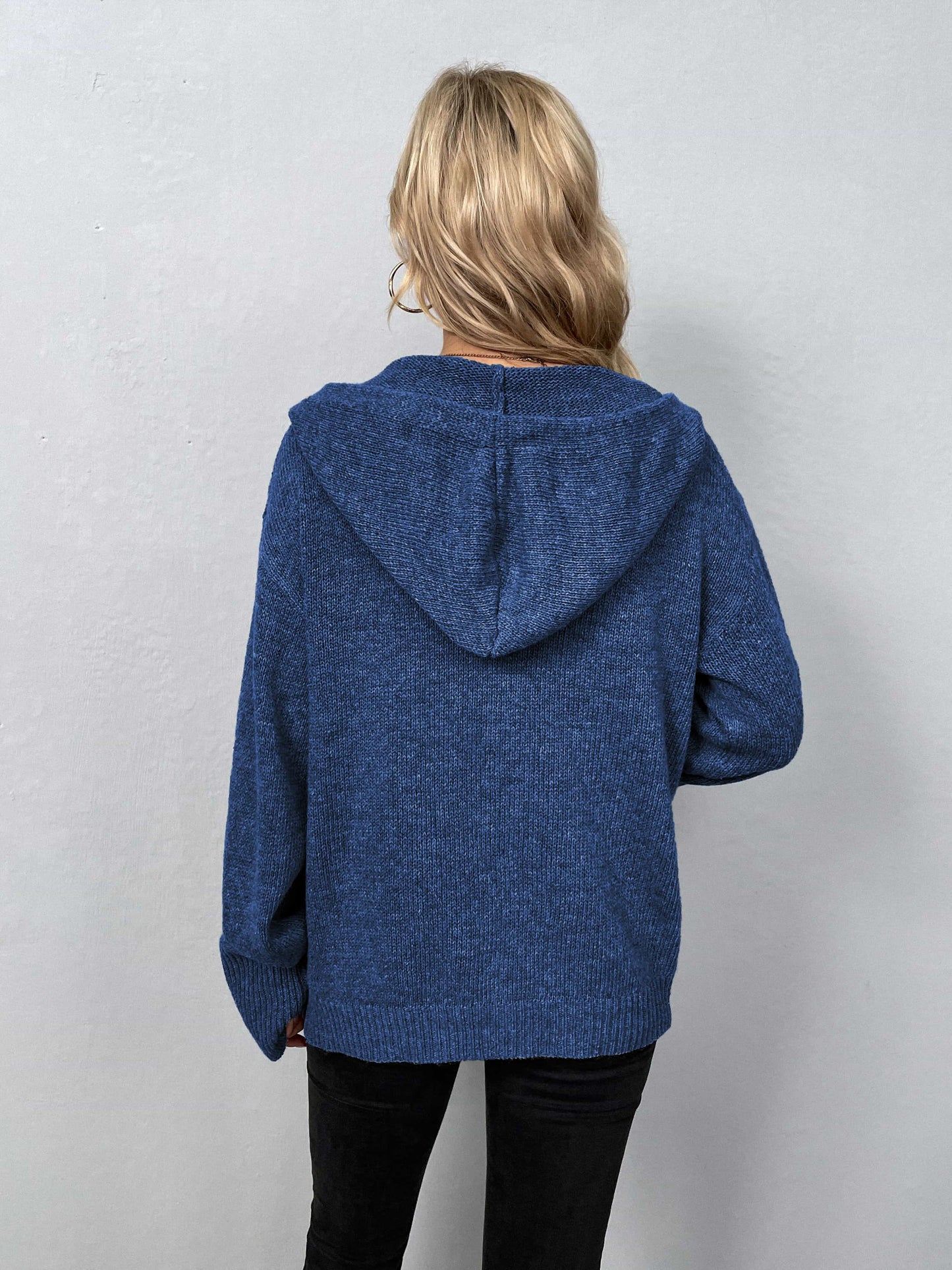 Women’s Button-Down Long Sleeve Hooded Sweater