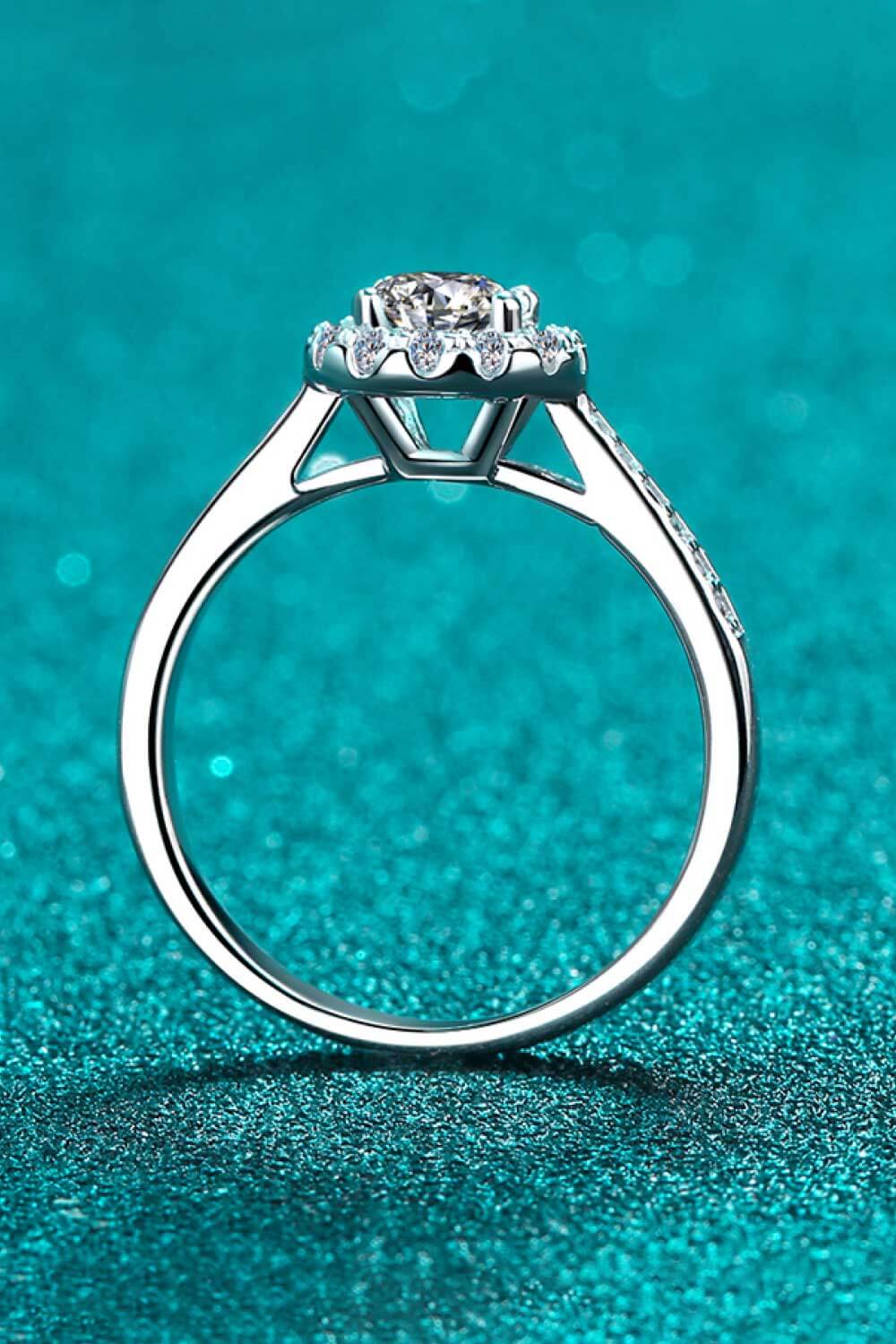 Women’s Moissanite 925 Sterling Silver Adjustable Ring