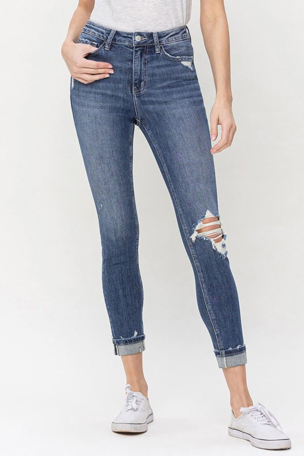 Women’s Vervet by Flying Monkey Teagan Full Size High Rise Cropped Skinny Jeans