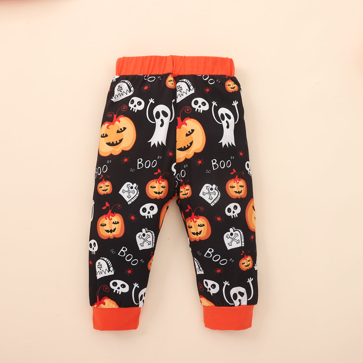 Children’s Boys Girls BOO Graphic Long Sleeve Hoodie and Printed Pants Set