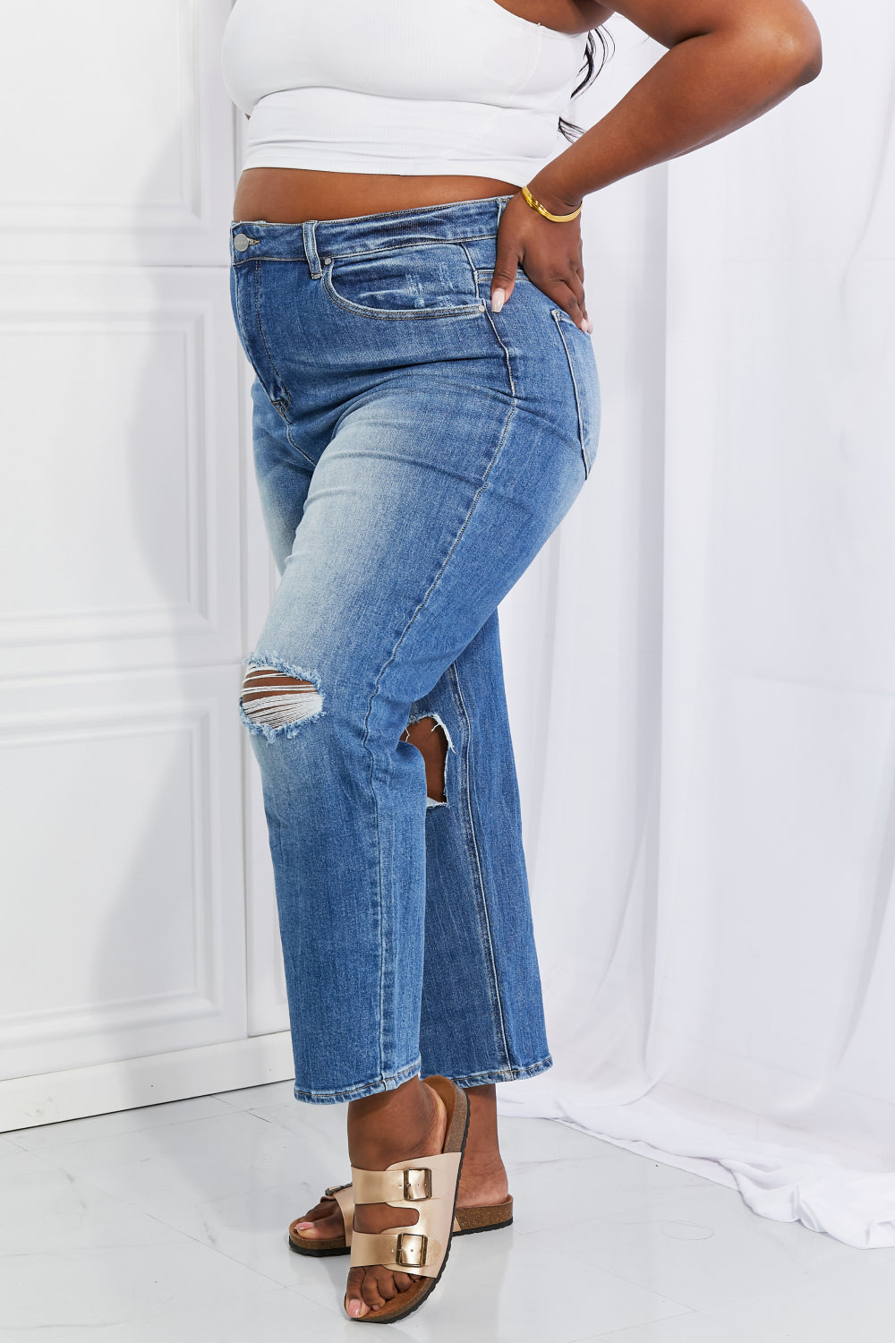Women’s RISEN Full Size Emily High Rise Relaxed Jeans