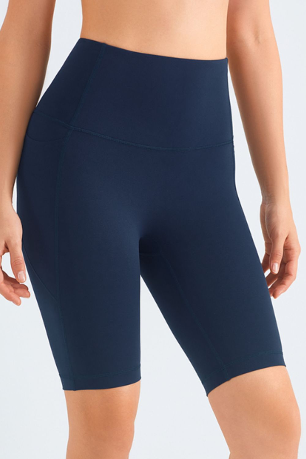 Women’s Feel Like Skin Elastic Waistband Pocket Biker Shorts