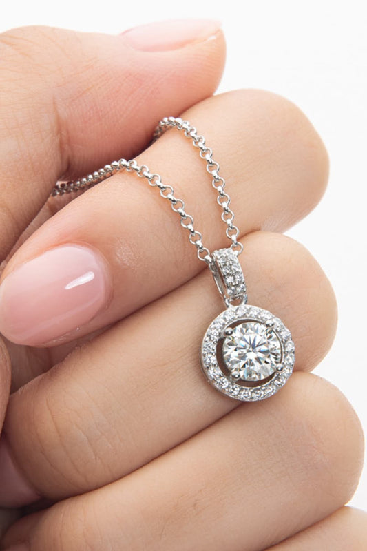 Women’s Zircon Pendant 925 Sterling Silver Necklace