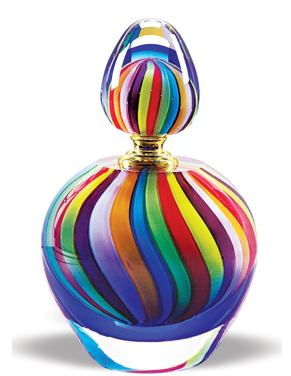 BADASH Glass Rainbow Perfume Bottle 7”