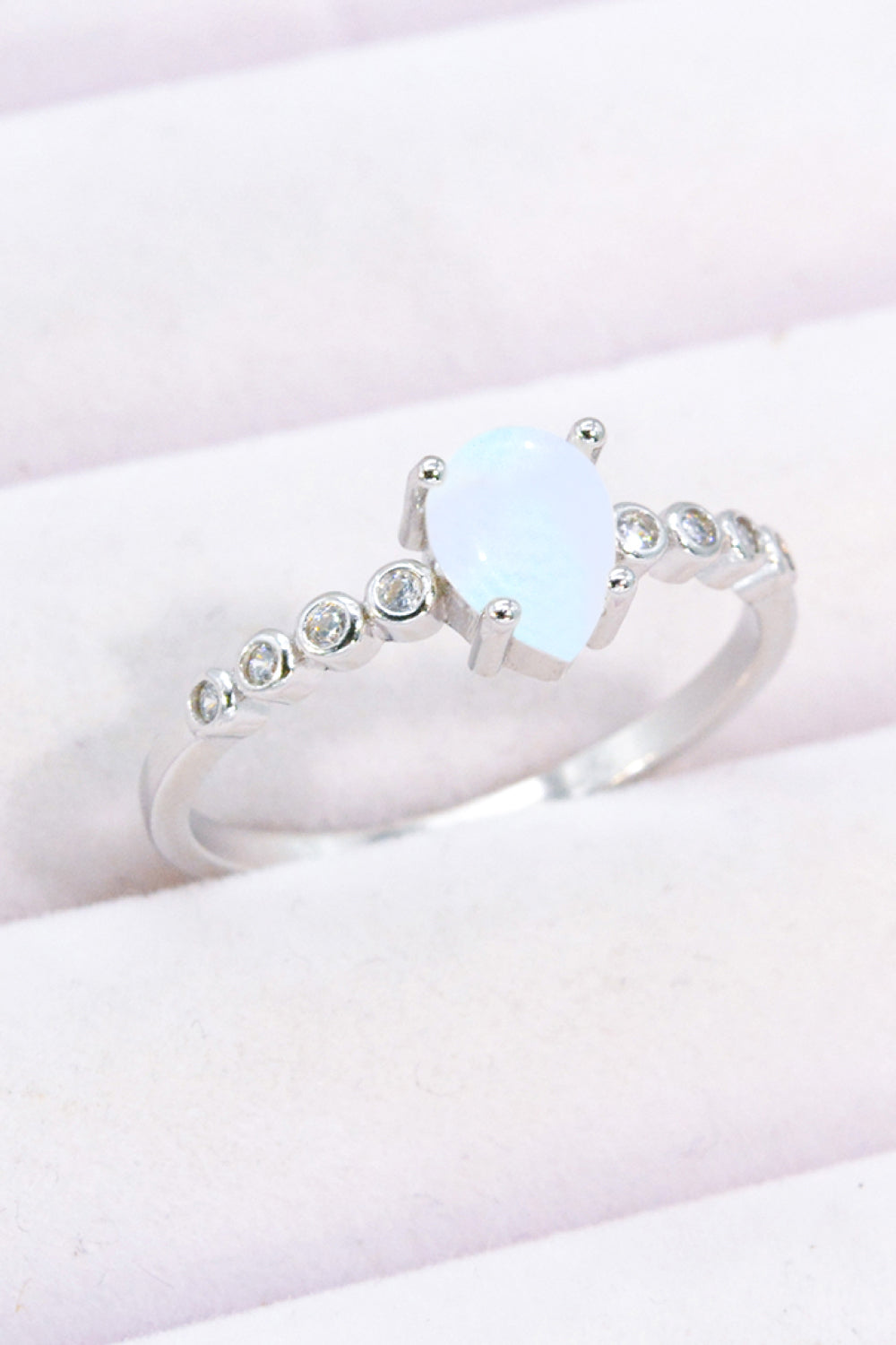 Women’s Teardrop Natural Moonstone Ring