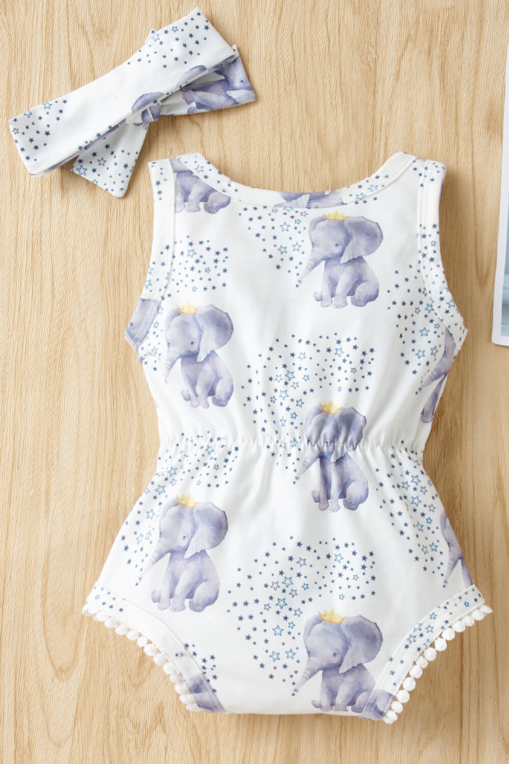 Baby Girl Elephant Print Bodysuit