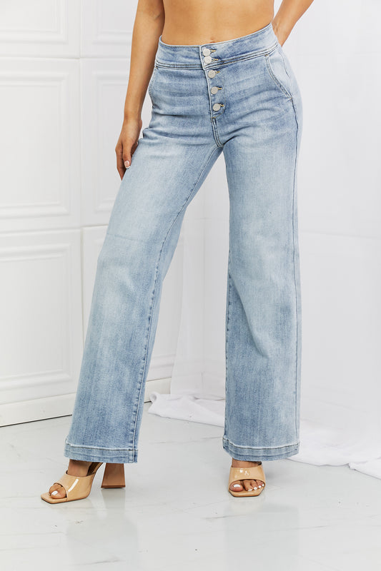 Women’s RISEN Full Size Luisa Wide Flare Jeans
