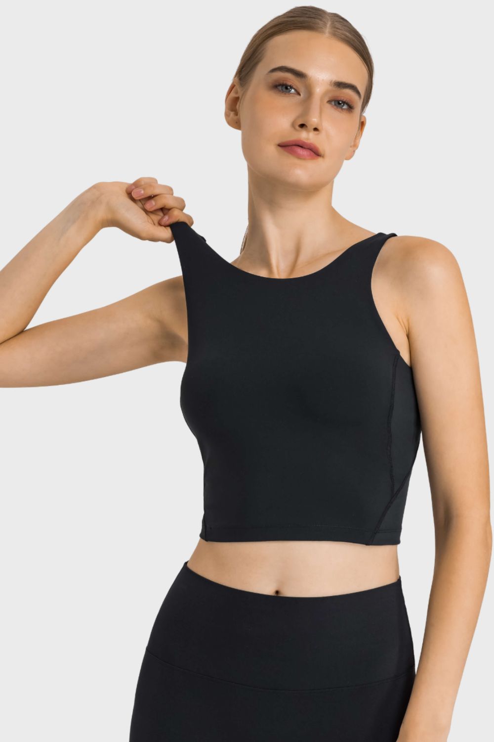 Women’s Feel Like Skin Highly Stretchy Cropped Sports Tank