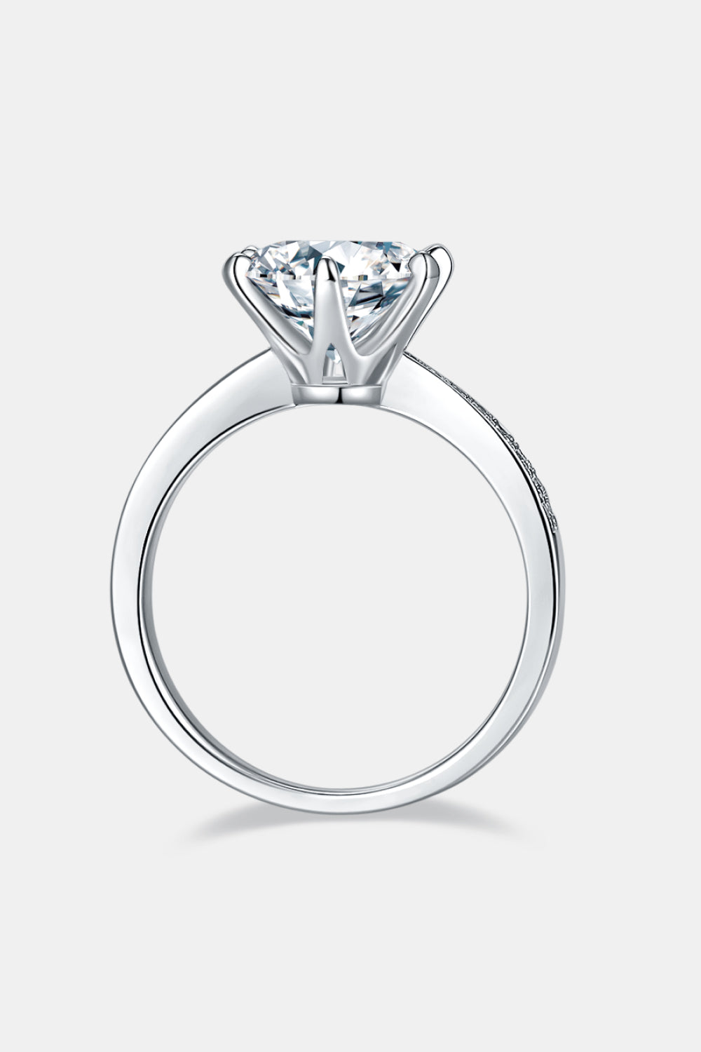 Women’s 3 Carat Moissanite Side Stone Ring