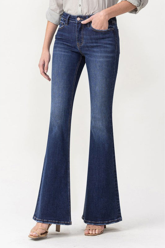 Women’s Lovervet Full Size Joanna Midrise Flare Jeans