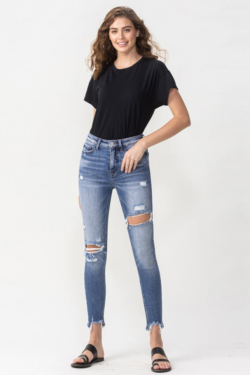 Women’s Lovervet Juliana Full Size High Rise Distressed Skinny Jeans