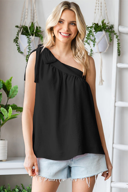 Women’s Tied One-Shoulder Blouse