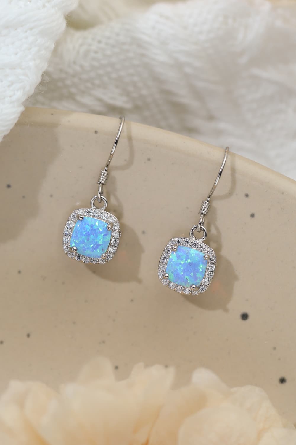 Women’s Opal Square Drop Earrings