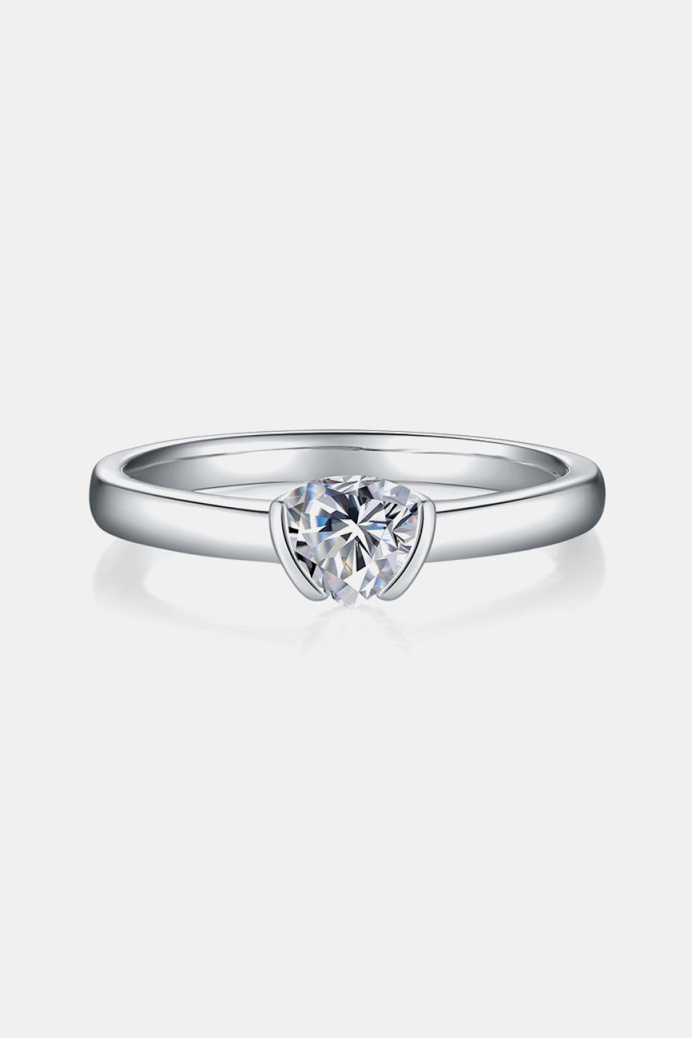 Women’s Moissanite 925 Sterling Silver Solitaire Ring