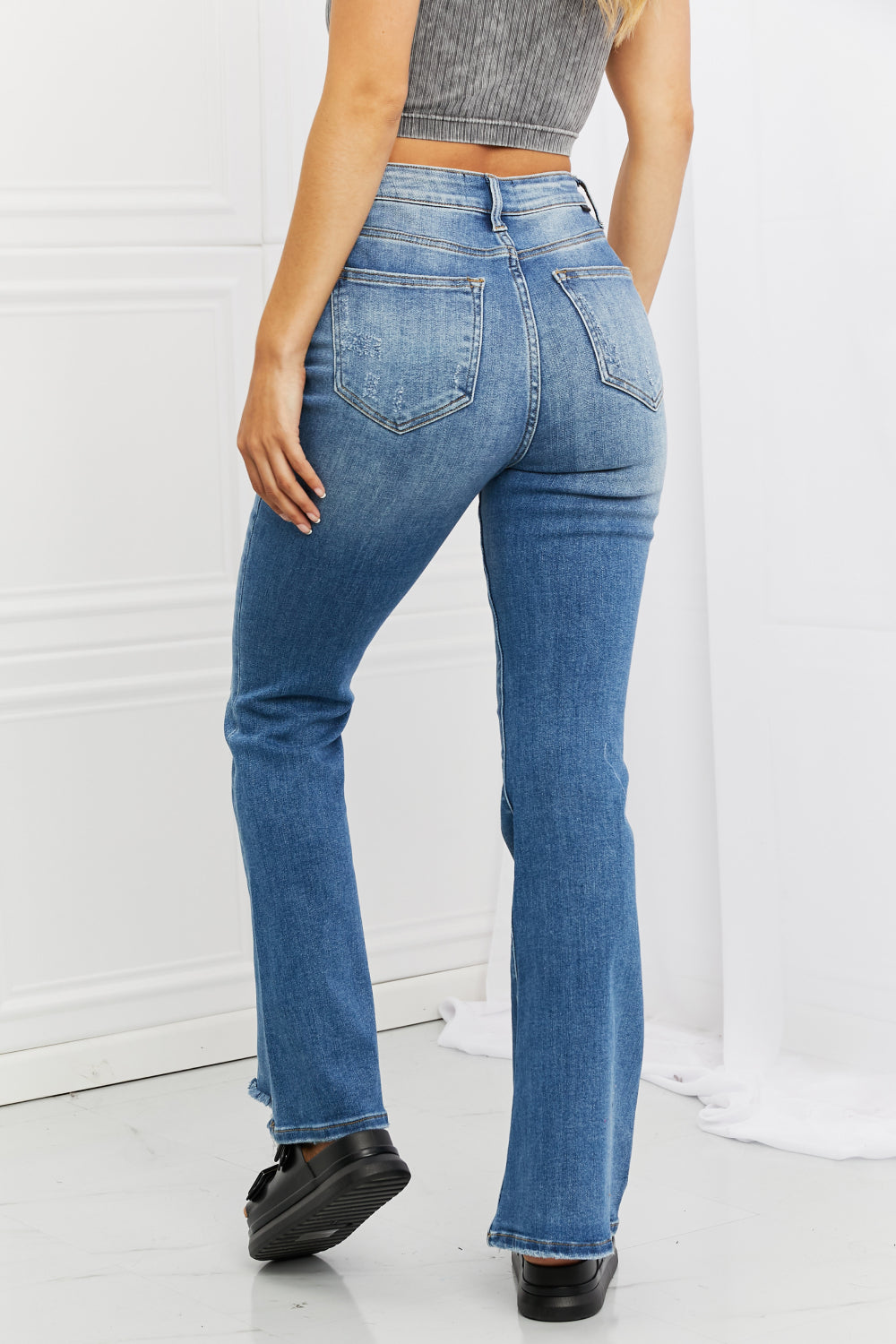 Women’s RISEN Full Size Iris High Waisted Flare Jeans