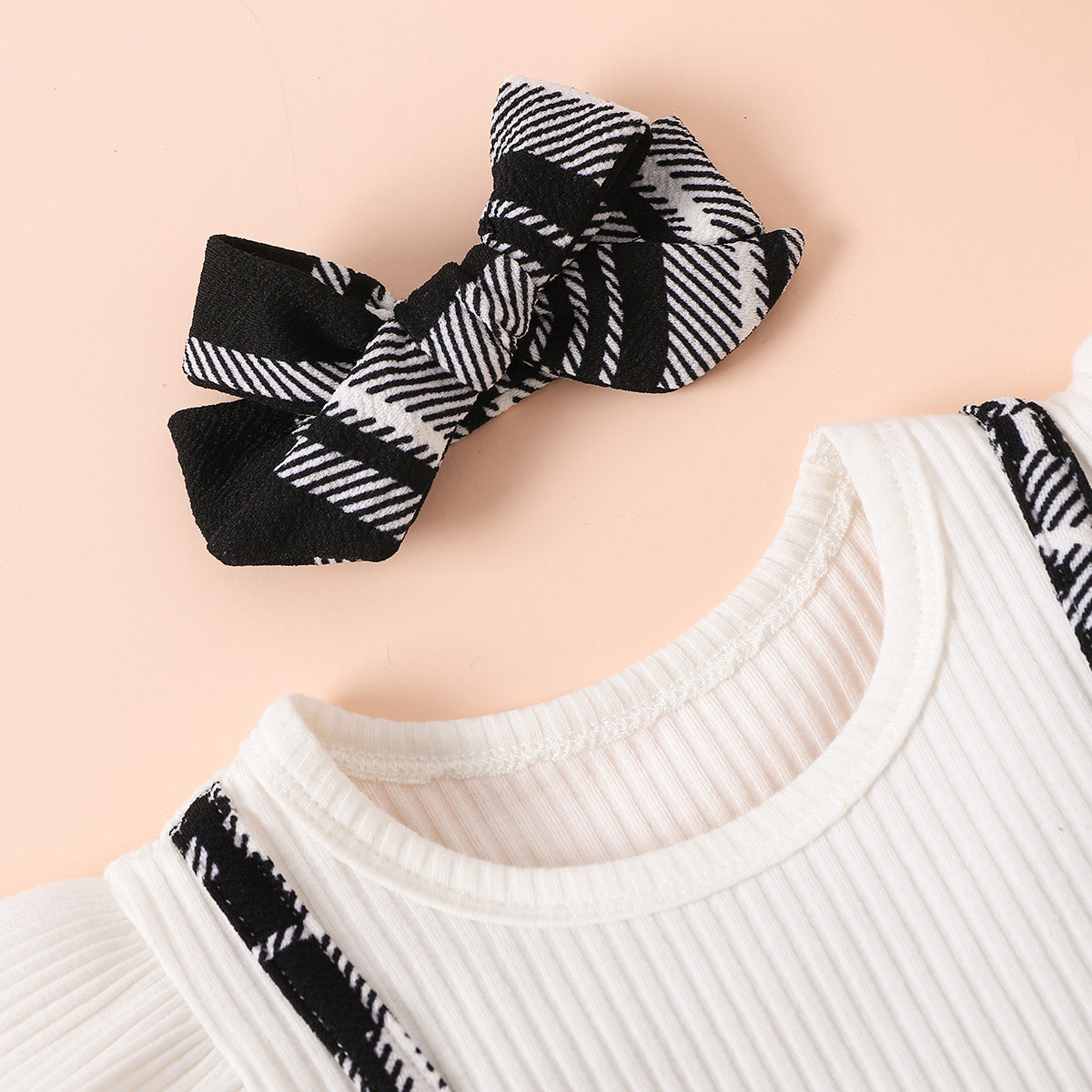 Children’s Girls Plaid Print Bow Detail Dress