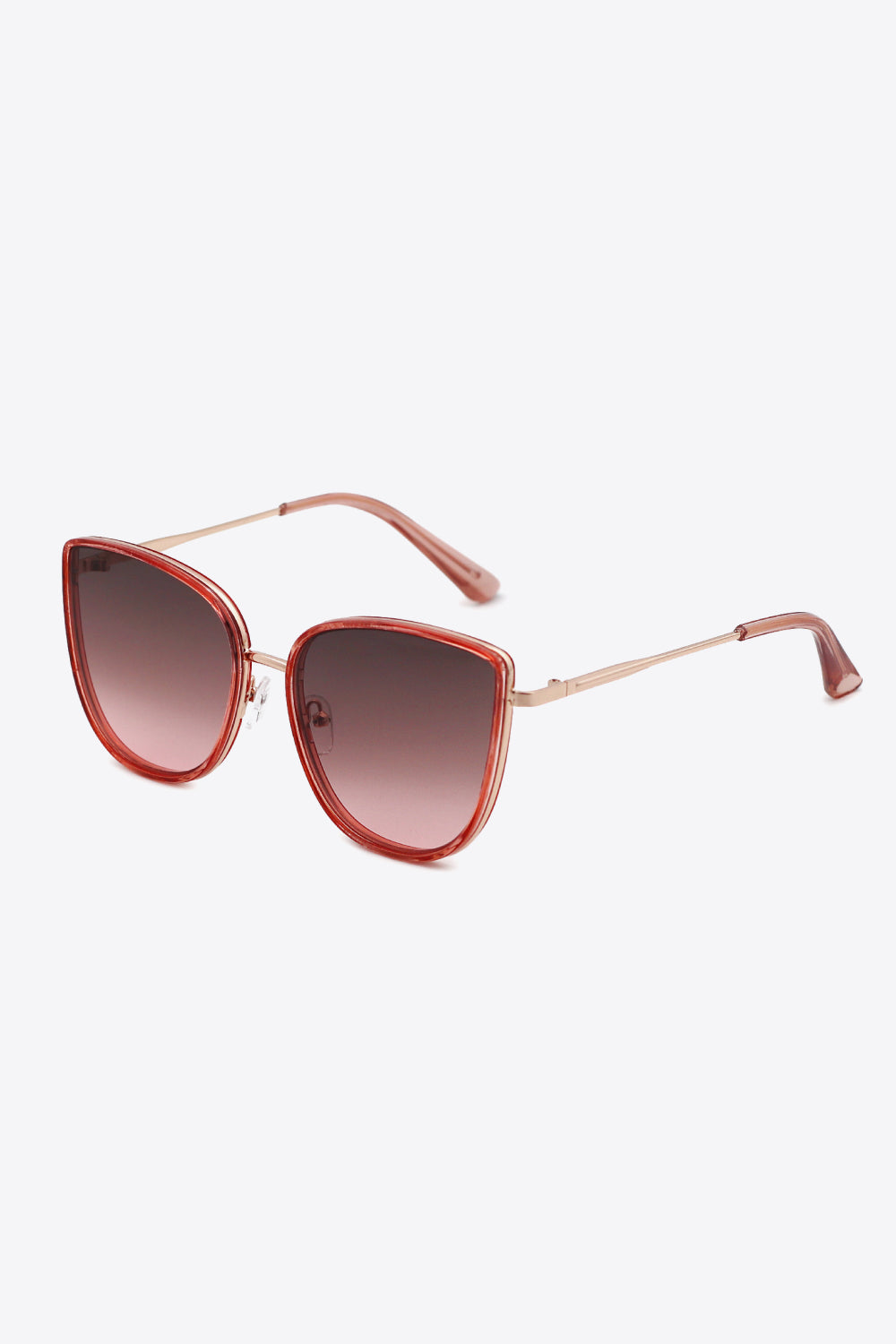 Women’s Full Rim Metal-Plastic Hybrid Frame Sunglasses