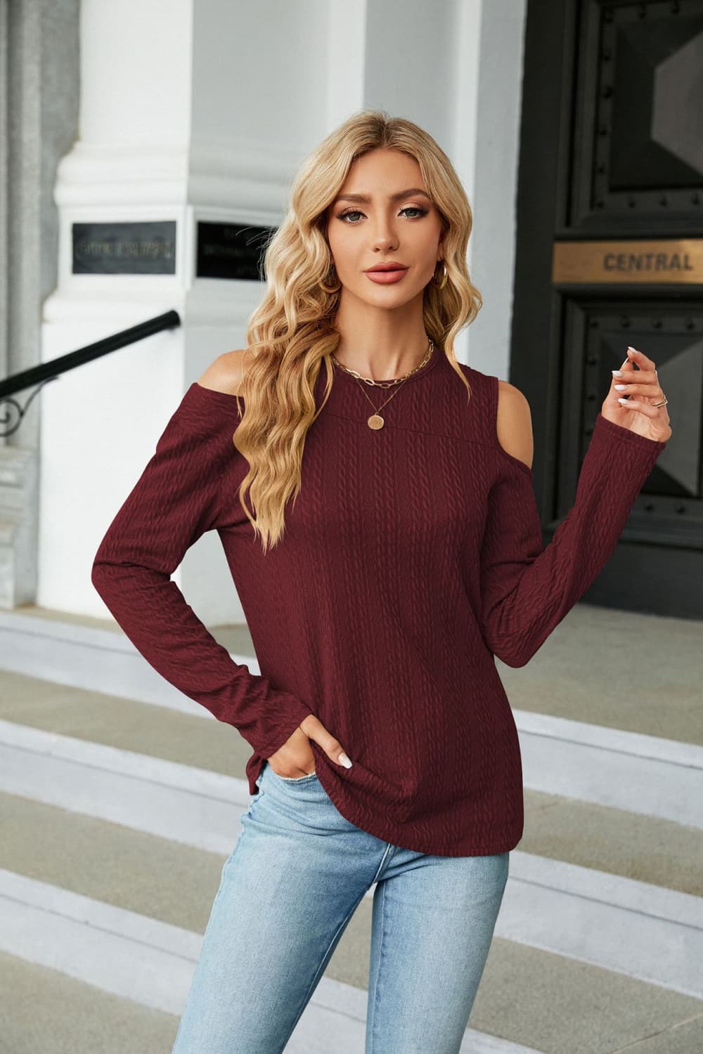 Women’s Dropped Shoulder Long Sleeve Blouse