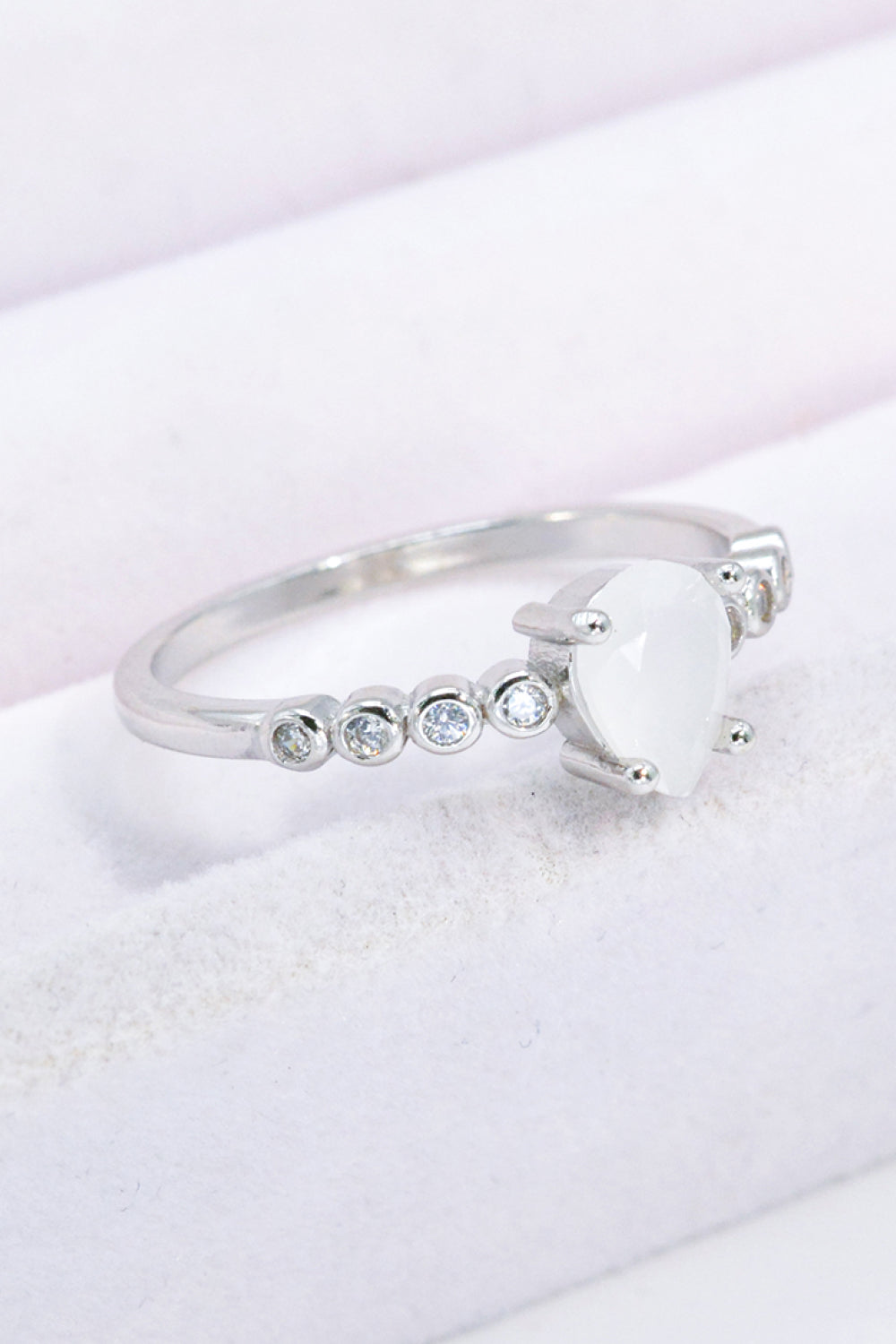 Women’s Teardrop Natural Moonstone Ring