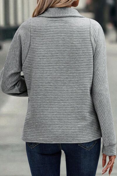 Women’s Half Zip Collared Neck Sweatshirt