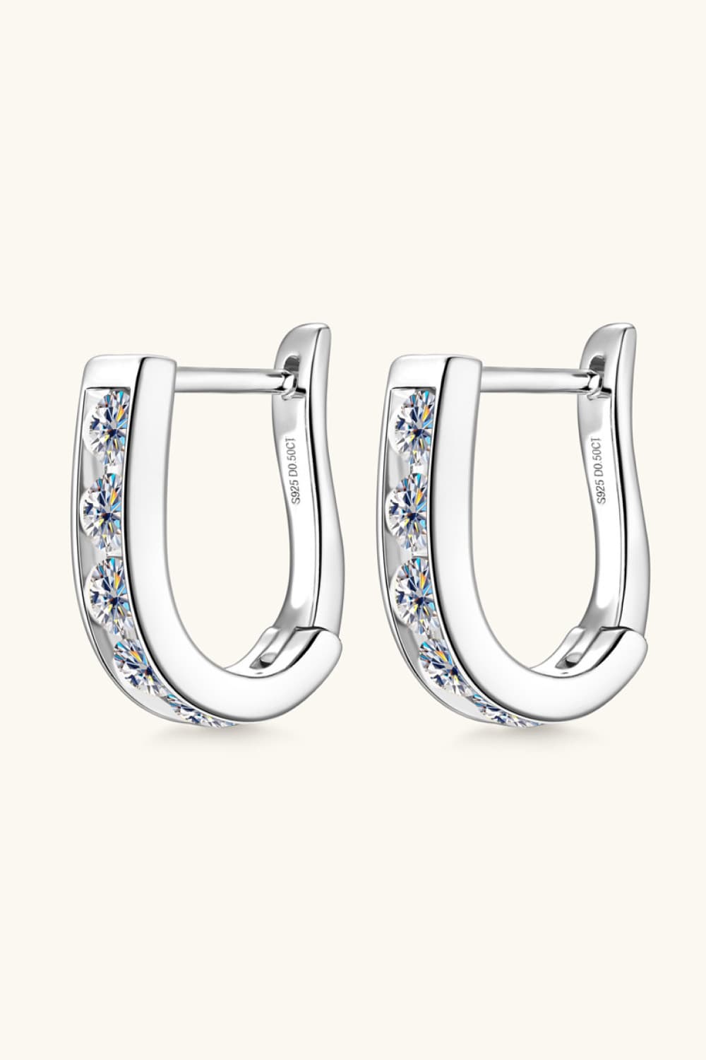 Women’s 1 Carat Moissanite 925 Sterling Silver Earrings