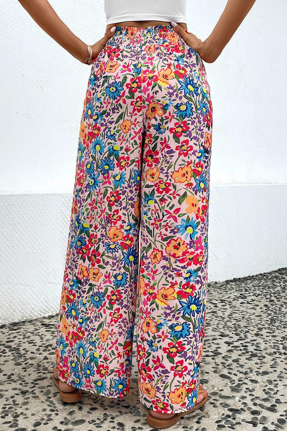 Women’s Floral Print Wide Leg Long Pants