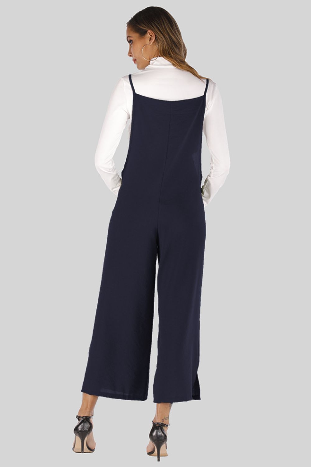 Women’s Full Size Cropped Wide Leg Overalls with Pockets