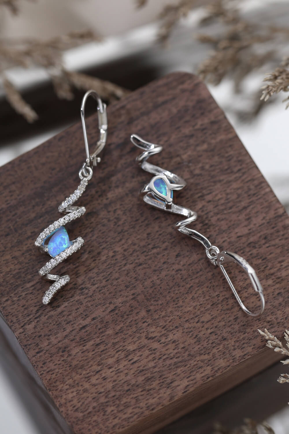 Women’s Twisted Opal Drop Earrings