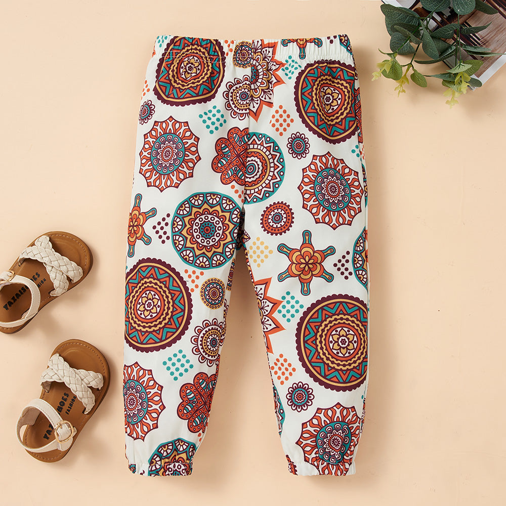 Children’s Girls Printed Halter Neck Top and Pants Set