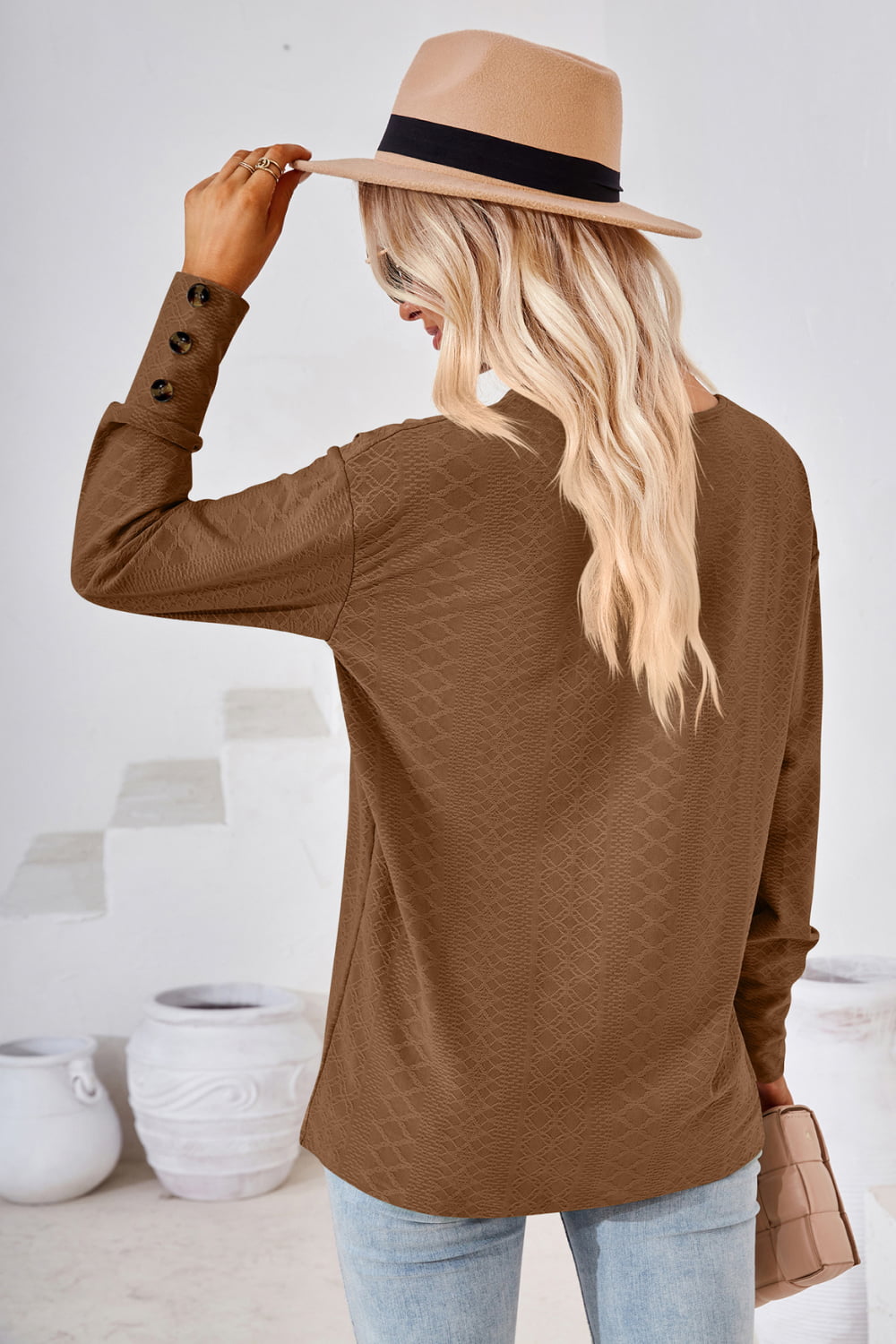 Women’s V-Neck Long Sleeve Blouse